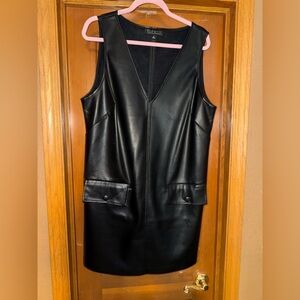 NWOT ELOQUII faux leather jumper minidress